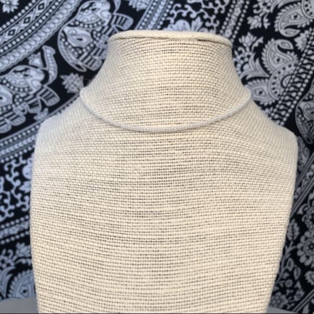 White bead choker!!